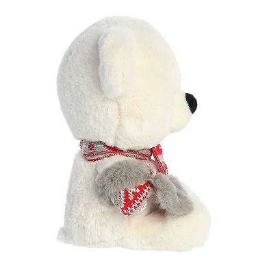 Aurora Large White Holiday 13" Baby Bear Beau Festive Stuffed Animal
