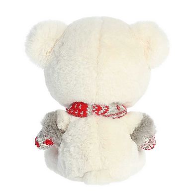 Aurora Large White Holiday 13" Baby Bear Beau Festive Stuffed Animal