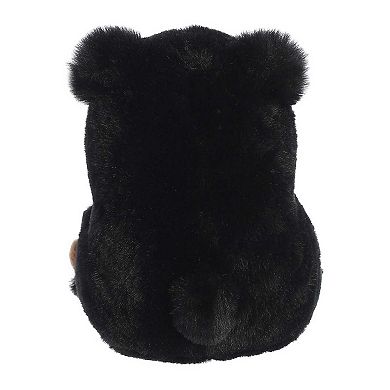 Aurora Small Black Rolly Pet 5.5" Blizzard Black Bear Festive Stuffed ...