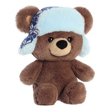 Aurora Large Brown Holiday 13" Baby Bear Bentley Festive Stuffed Animal