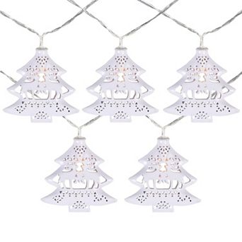 10 B/O LED Warm White Christmas Tree with Deer Lights - 3' Clear Wire