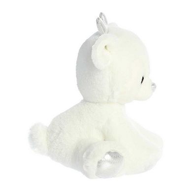 Aurora Large White Holiday 13" Dashing Reindeer Festive Stuffed Animal