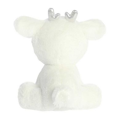 Aurora Large White Holiday 13" Dashing Reindeer Festive Stuffed Animal