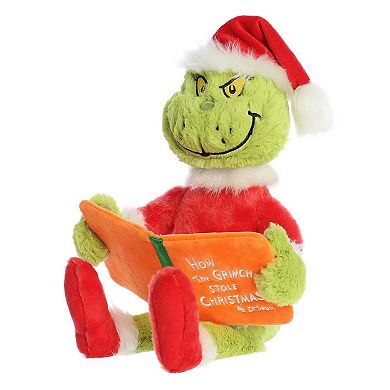 Aurora Large Green Dr. Seuss 16" Storytime Grinch Whimsical Stuffed Animal