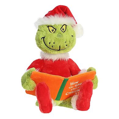 Aurora Large Green Dr. Seuss 16" Storytime Grinch Whimsical Stuffed Animal