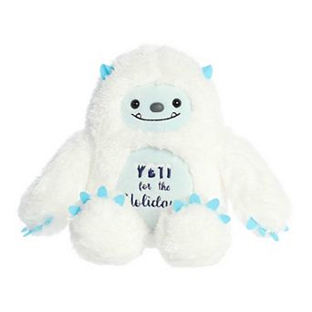 Aurora Medium White JUST SAYIN' 12" Yeti For The Holidays Festive Stuffed Animal