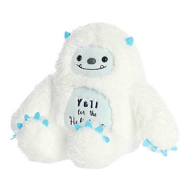 Aurora Medium White JUST SAYIN' 12" Yeti For The Holidays Festive Stuffed Animal