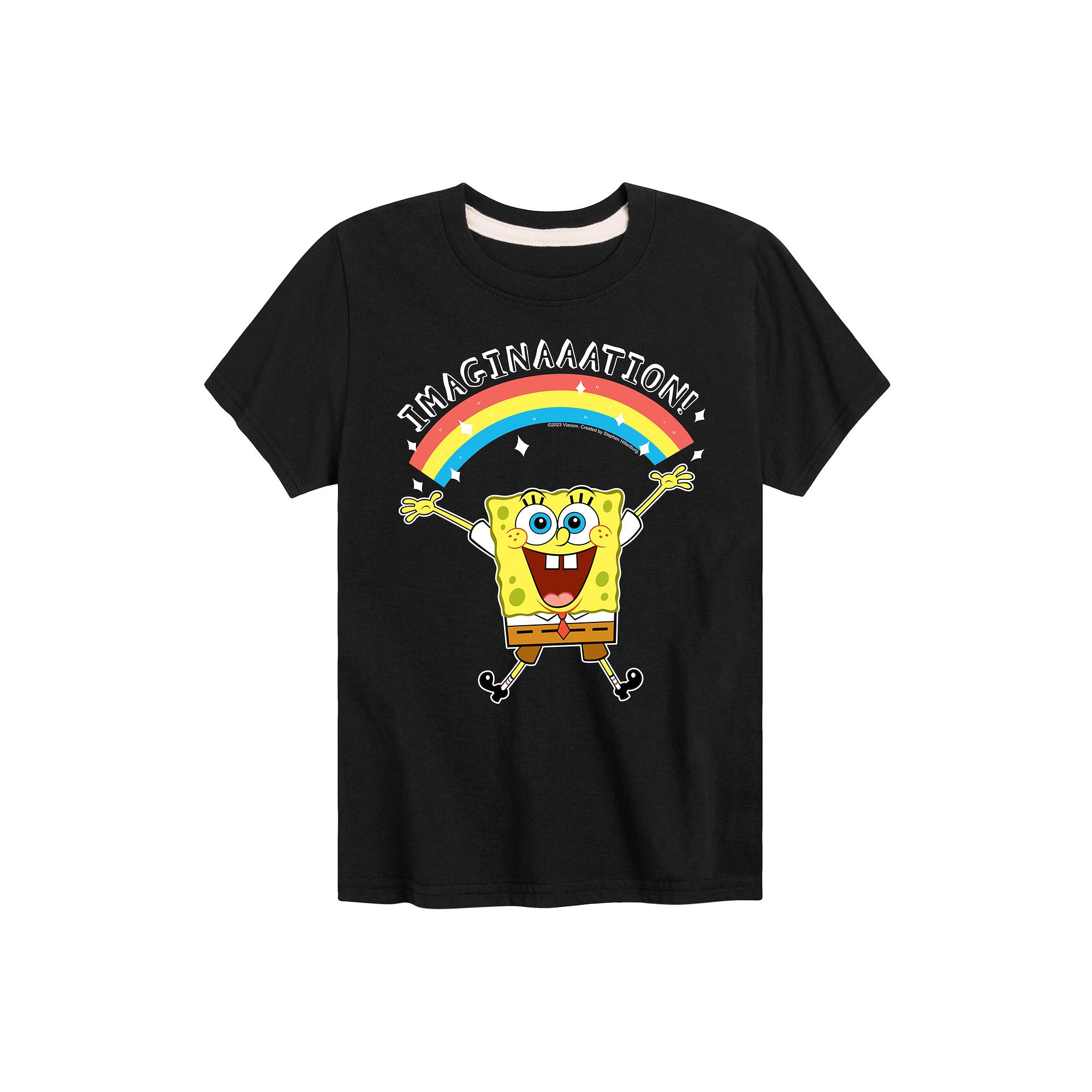 Boys 8-20 SpongeBob Imagination Graphic Tee, Boys, Size: Small, Black