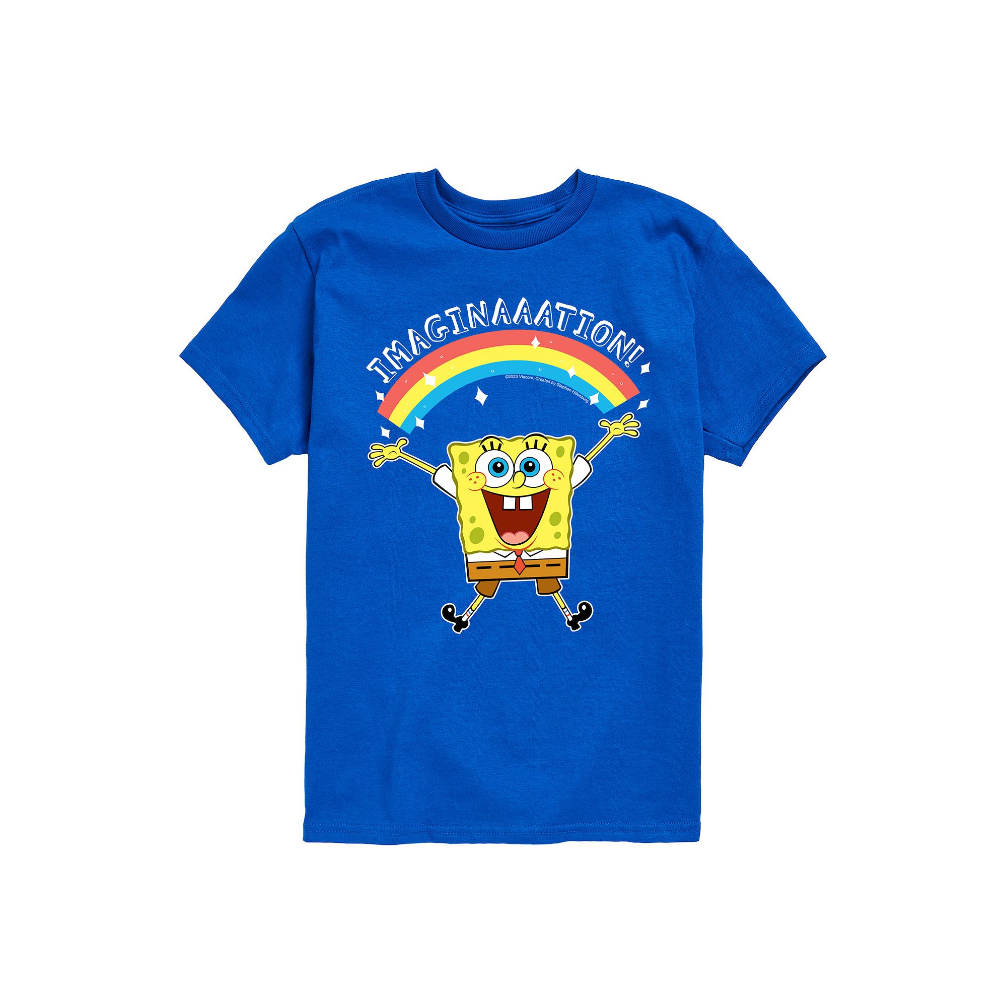 Boys 8-20 SpongeBob Imagination Graphic Tee, Boys, Size: Small, Royal Blue