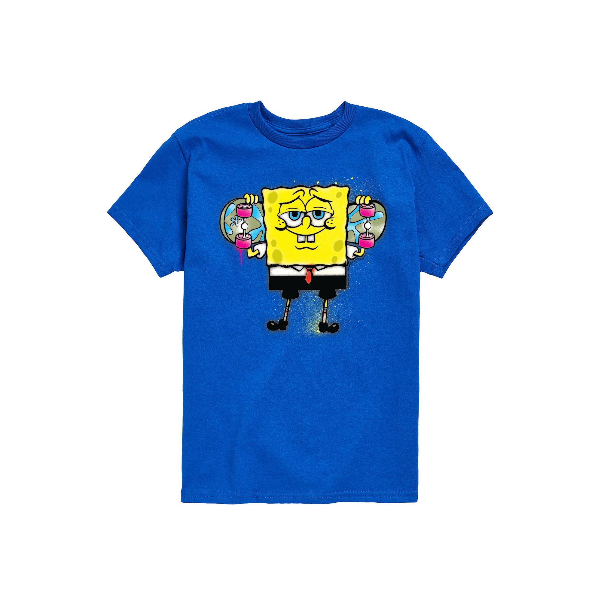 Boys 8-20 SpongeBob Skater Pants Graphic Tee, Boys, Size: Small, Royal Blu