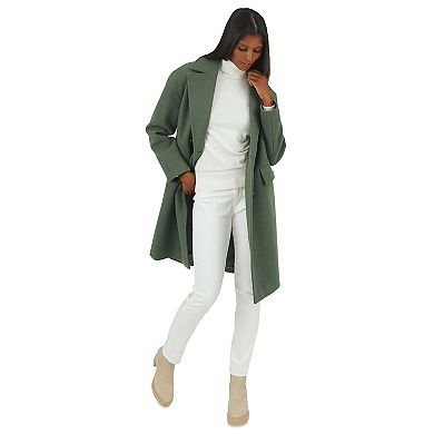 Women's Fleet Street Double Breasted Long Woven Coat