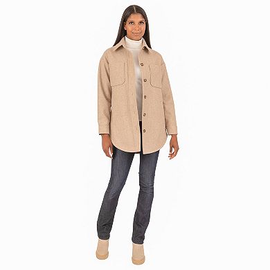 Women's Fleet Street Button Down Midweight Fleece Shirt Jacket