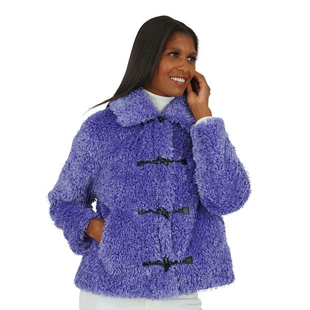 Women's Fleet Street Faux Fur Jacket with Toggle Closure