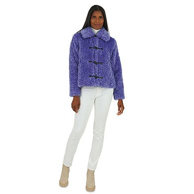 Women's Fleet Street Faux Fur Jacket with Toggle Closure