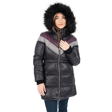 Women's Fleet Street Faux Fur Trimmed Hood Puffer Coat