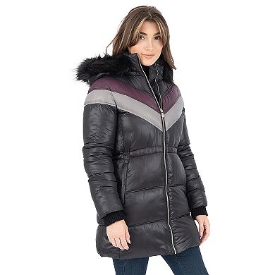 Women's Fleet Street Faux Fur Trimmed Hood Puffer Coat