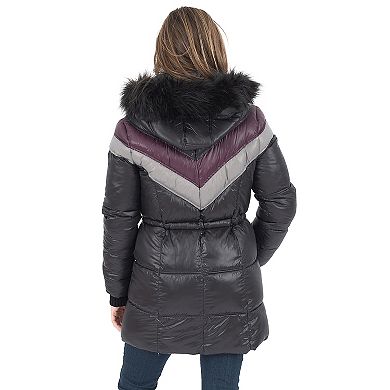 Women's Fleet Street Faux Fur Trimmed Hood Puffer Coat