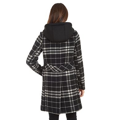Women's Fleet Street Wool Blend Walker Coat with Inner Hooded Bib