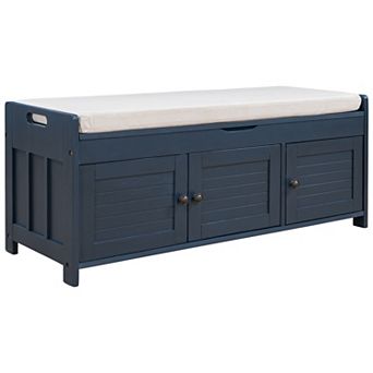 Merax Storage Bench with 3 Shutter-shaped Doors