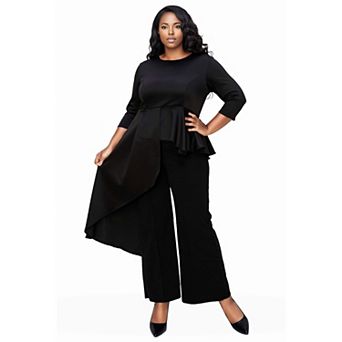 Plus Size Sanctuary Asymmetrical Peplum Top