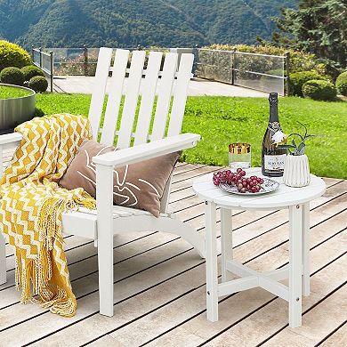 18 Inch Round Weather-resistant Adirondack Side Table