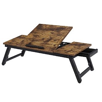 Laptop Desk, Bed Sofa Breakfast Tray, Adjustable Tilt Top, Adjustable Folding Legs