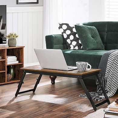 Laptop Desk, Bed Sofa Breakfast Tray, Adjustable Tilt Top, Adjustable Folding Legs