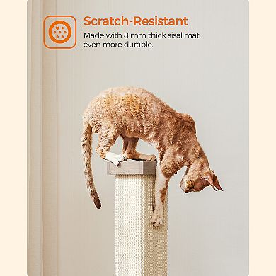 Cat Scratching Post, Cat Scratcher for Indoor Cats, Furniture Scratching Scratch Pole with Toy