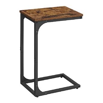 Slim End Table, Sofa Side Table, C-shaped Snack Table, Tv Tray Table