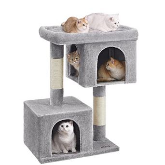 Cat Tree With Plush Condos, Sisal-covered Scratching Posts, Cat Furniture For Kittens