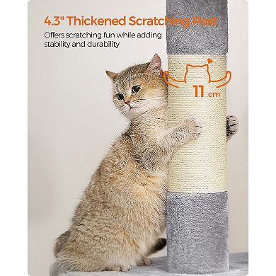 Cat Tree With Plush Condos, Sisal-covered Scratching Posts, Cat Furniture For Kittens
