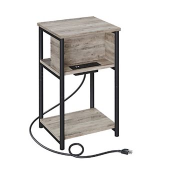 Plug-in Series Side Table Nightstand With Usb Ports And Outlets