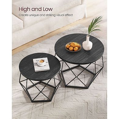 Set Of 2 Industrial Nesting Coffee Table Set