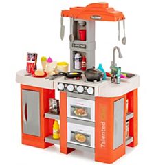 Little Tikes Cafe & Bakery Wooden Pretend Play Kitchen Toy w/ 20pc  Accessories for 2 Sided Play