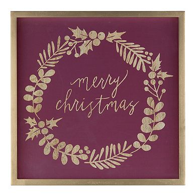 Framed Christmas Holiday Sentiment Sign (set Of 2)