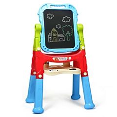 3-in-1 Double-Sided Adjustable Kid Easel for 3-8 Years Old Toddlers