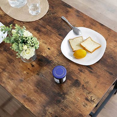 Industrial Rustic Brown & Black Dining Table