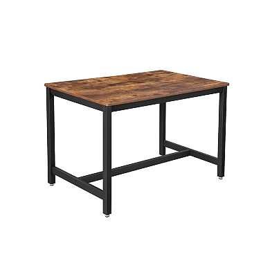 Industrial Rustic Brown & Black Dining Table