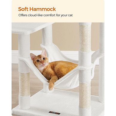 Cat Tree, Cat Tower, Cat Condo With Scratching Posts, Hammock, Plush Perch, Cat Activity Center