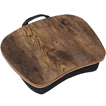 Lap Desk, Bed Tray, Laptop Table With Handle, Cushion, Rustic Brown