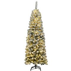 Fraser Hill Farm 7.5-ft. Jingle Pine Artificial Christmas Tree with  Multicolor LED Lights and Remote