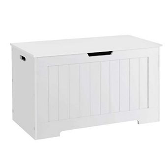 Lift Top Entryway Storage Chest/bench With 2 Safety Hinge, Wooden Toy Box