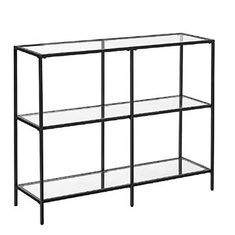 Console Sofa Table With 3 Shelves, Steel Frame