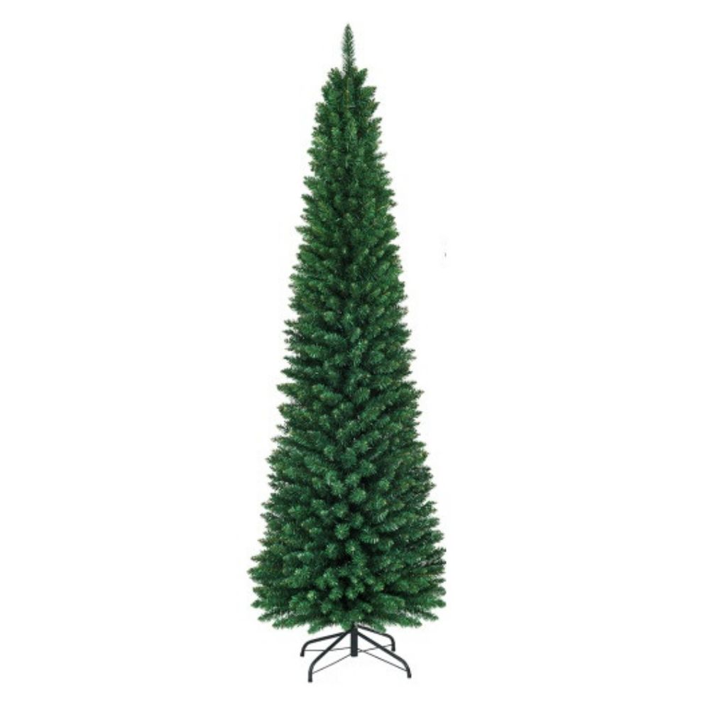 8 Feet Artificial Christmas Tree with 1636 Iridescent Branch Tips - Color: White