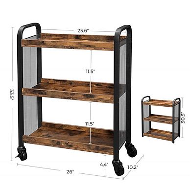 Slim Kitchen Cart For Narrow Spaces, Rolling Storage Cart