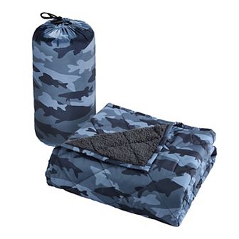 Coleman® Reversible Sherpa Indoor-Outdoor Throw Blanket