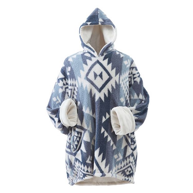 Coleman Geometric Print Wearable Throw Blanket Hoodie