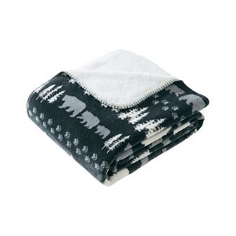 Coleman® Nature Print Reversible Faux Fur Throw Blanket