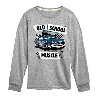 Disney / Pixar's Cars Boys 8-20 Old School Muscle Long Sleeve Graphic Tee