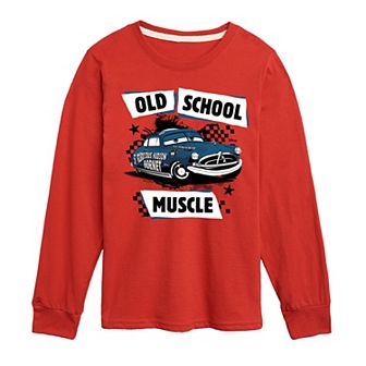 Disney / Pixar's Cars Boys 8-20 Old School Muscle Long Sleeve Graphic Tee